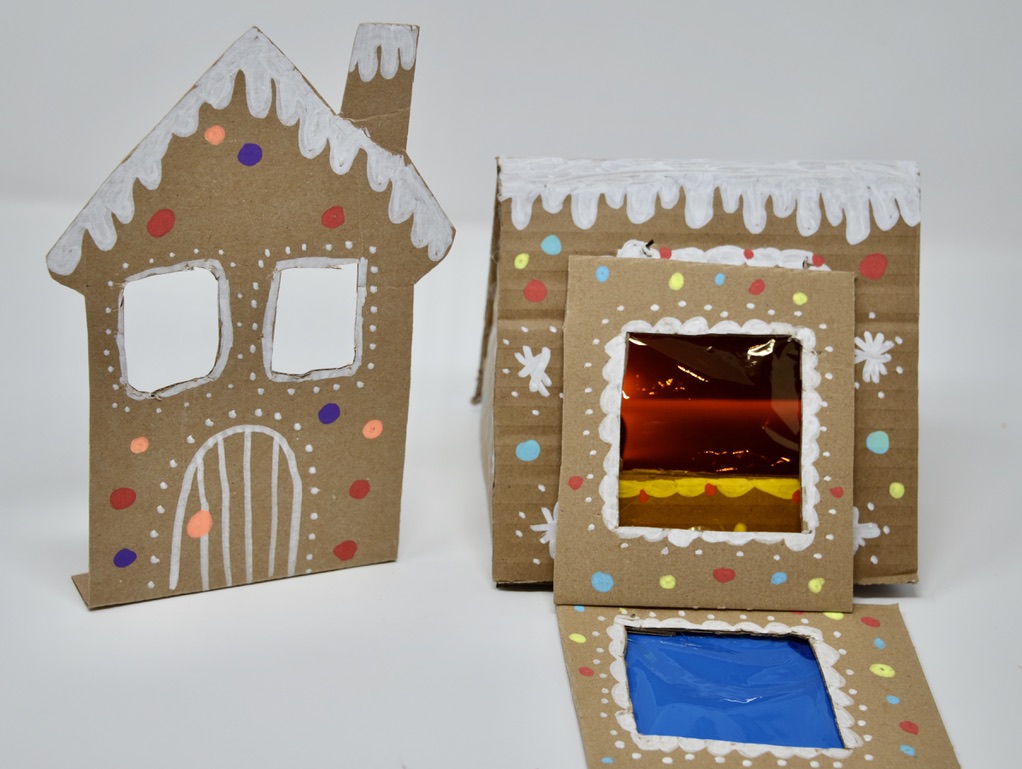 colour mixing gingerbread house