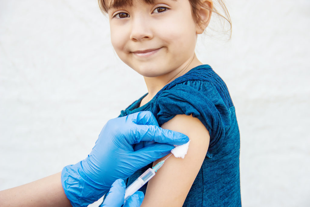 image of a child having a vaccine