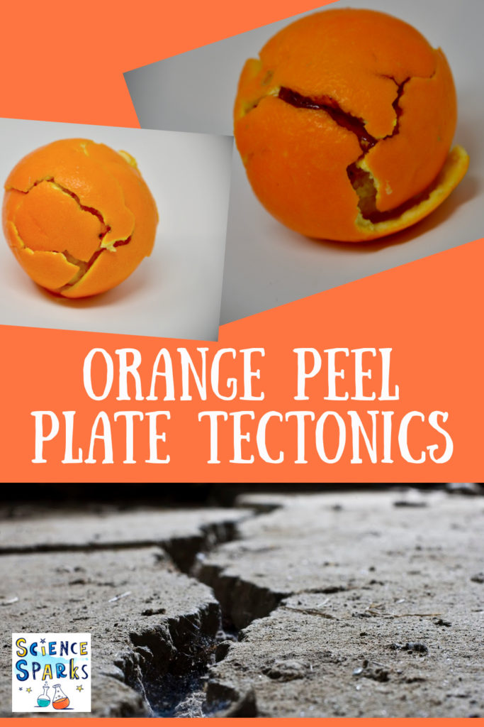 plate tectonics with an orange. Fun demonstration of plate tectonics using an orange
