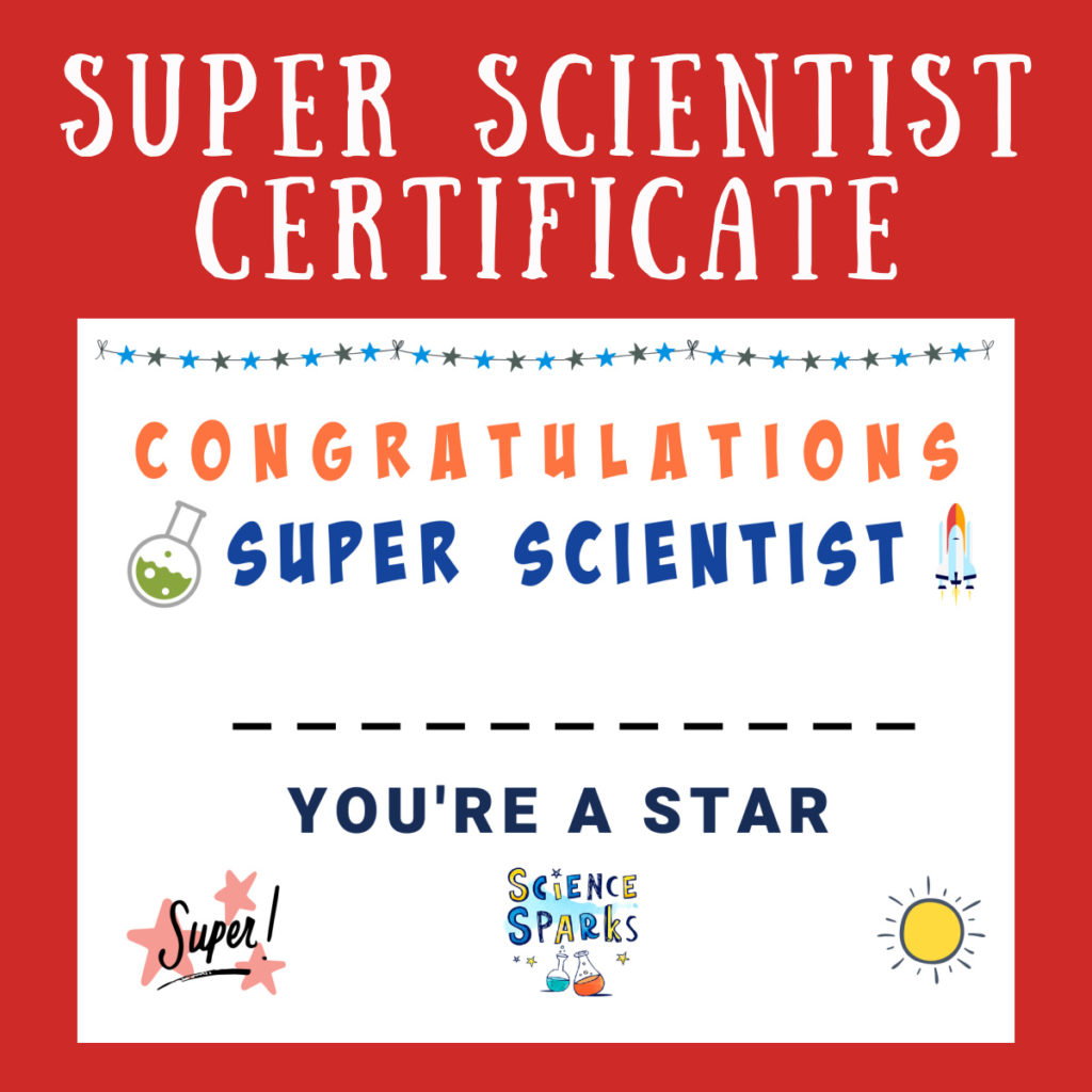 Super Scientist Certificate