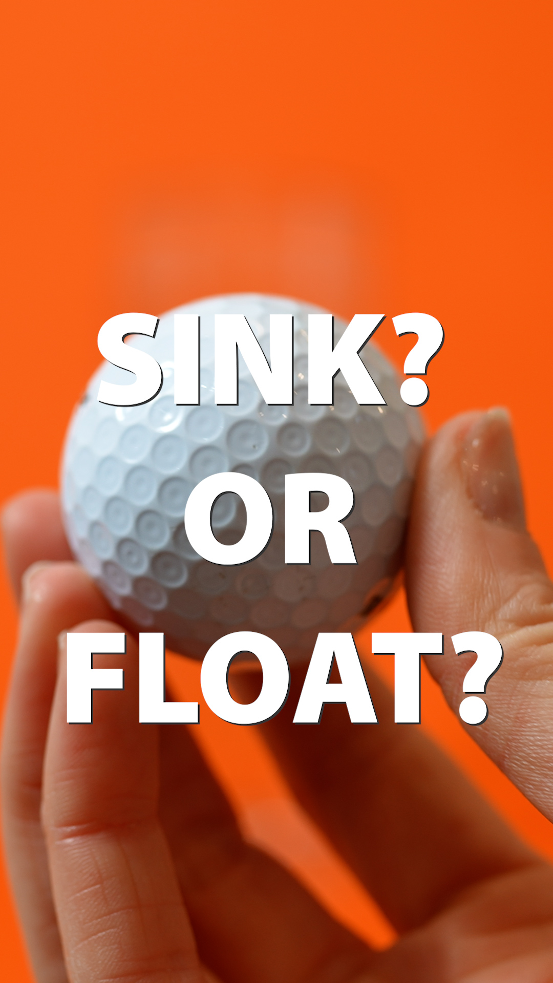 How to make a heavy ball float on water