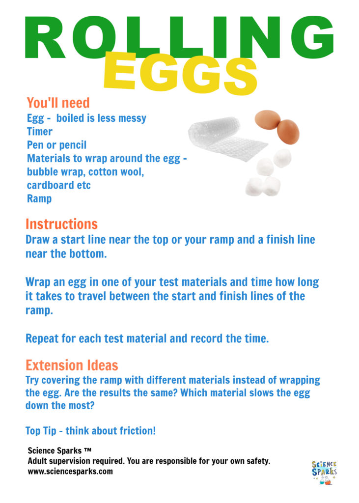 rolling Egg Experiment Instructions