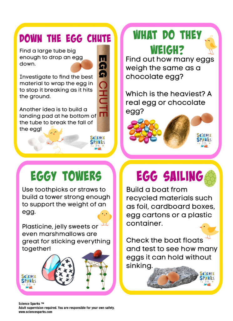 Easter STEM Challenges Printable