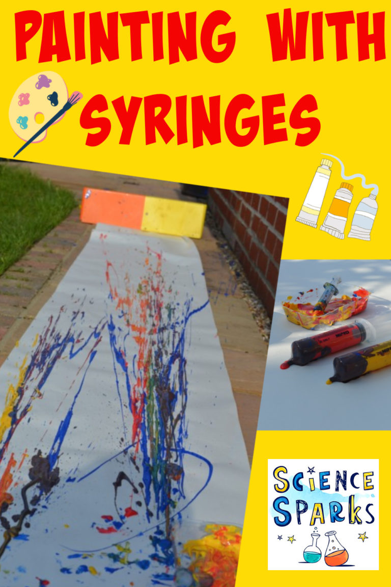 Painting with Syringes Summer Art Project