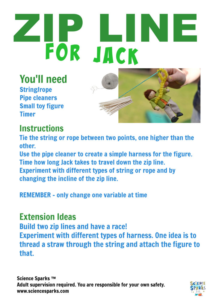 zip line for Jack and the Beanstalk printable instructions