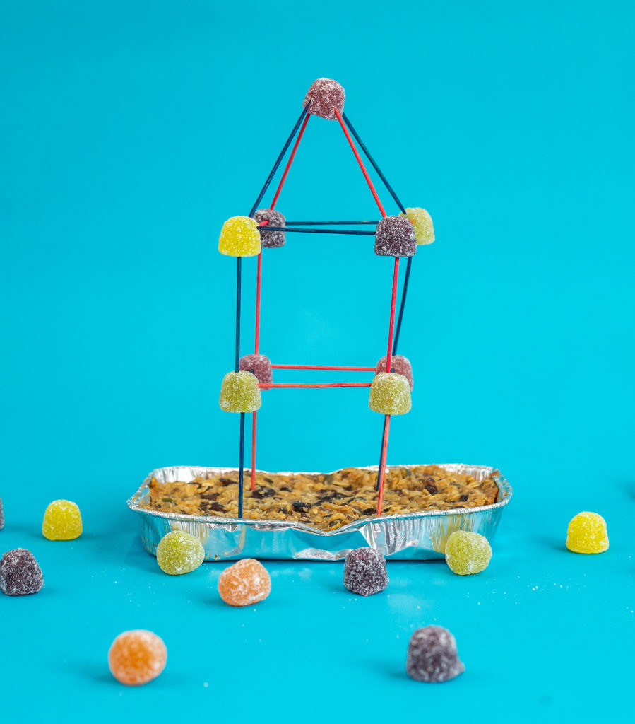 Candy tower in flapjack foundation for an earthquake investigation