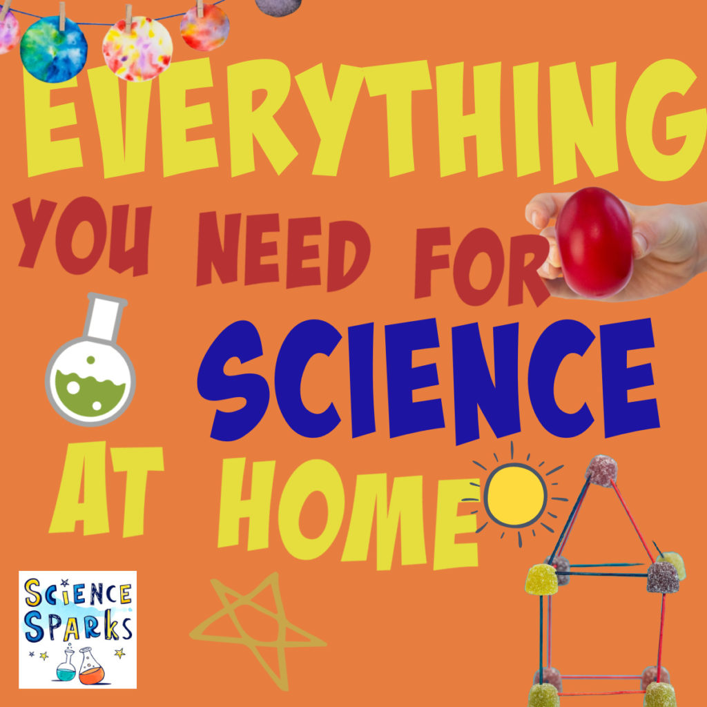 image to show everything you need for science at home.