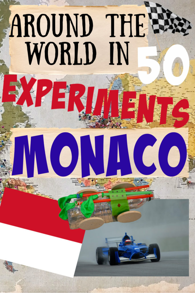 Image of a race car at the Monaco Grand Prix as a science activity for learning about Monaco.