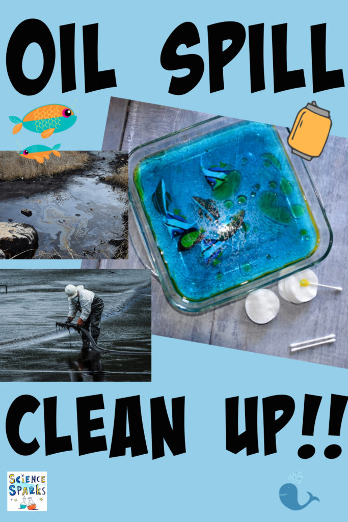 Test out different techniques for clearing up an oil spill. Great science activity for learning about pollution for kids