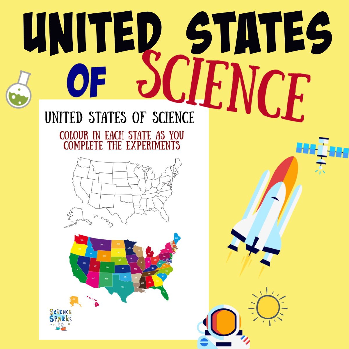 United States of Science printable checklist