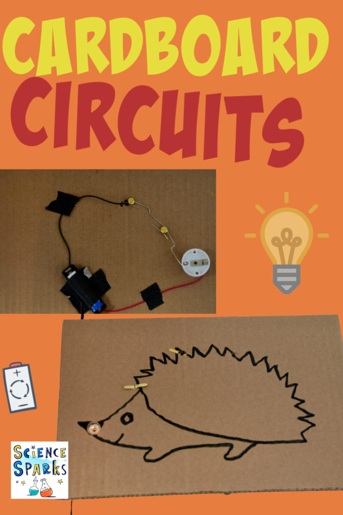 Image of. circuit on a sheet of cardboard.