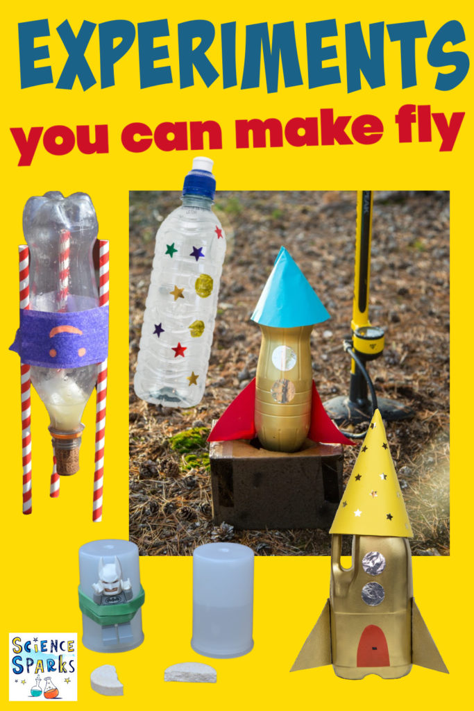 collage of science experiments kids can make fly