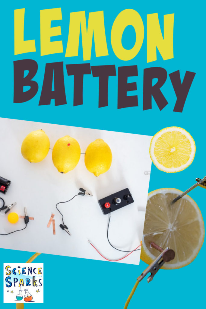 Lemon Batteries used to light an LED, find out how to make a lemon battery with this easy electronics activity for kids