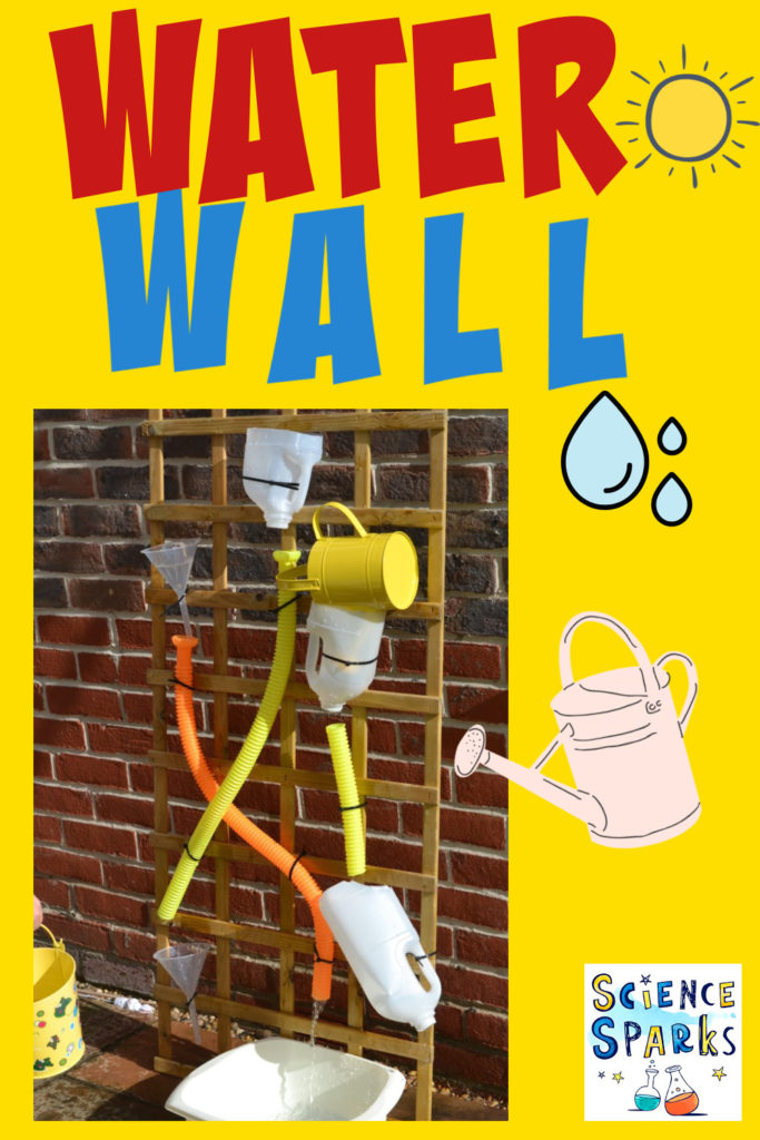 Image of a homemade water wall for a fun outdoor summer science activity