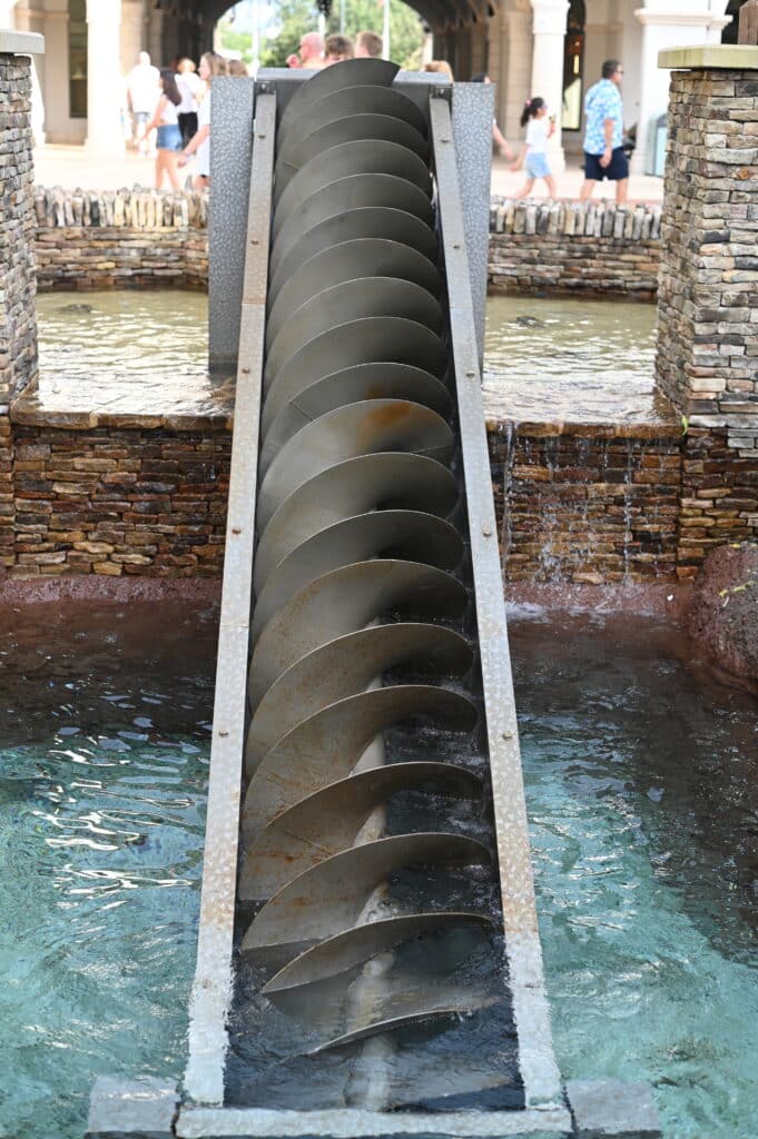 Archimedes Screw in Disney Springs Florida