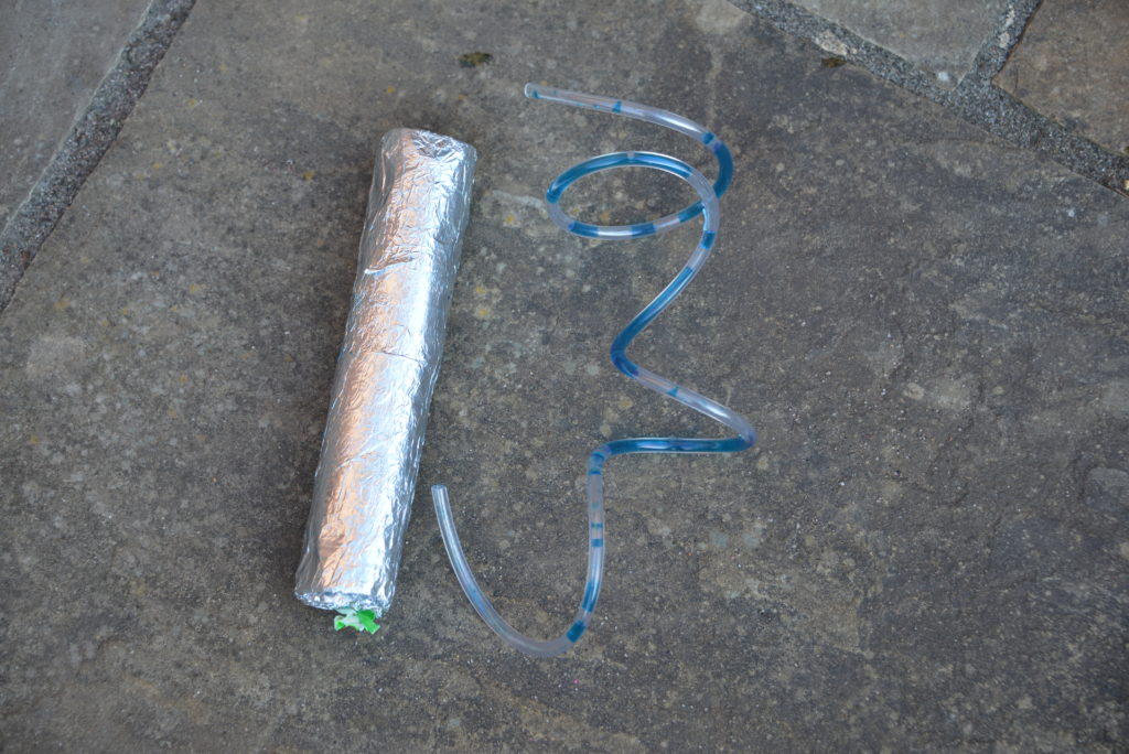 Tubing and cardboard tube for making an Archimedes Screw