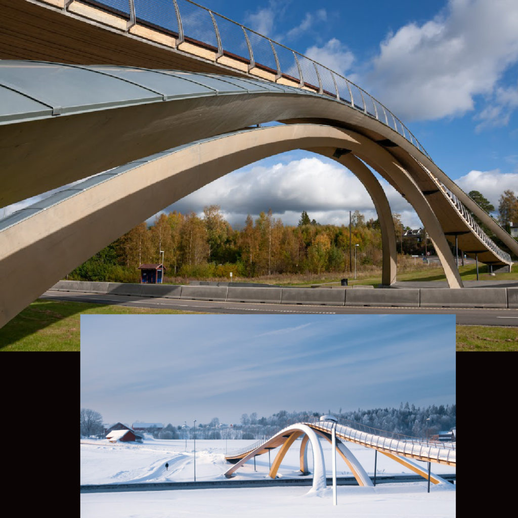 Leonardo da Vinci's bridge design used for a pedestrian bridge in Norway.