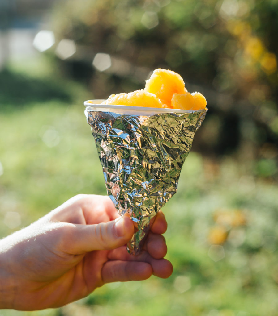 Slushy drink  in a container wrapped in foil for a science experiment