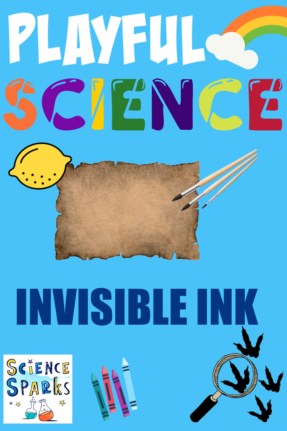 image of pirate type paper for an invisible ink science activity