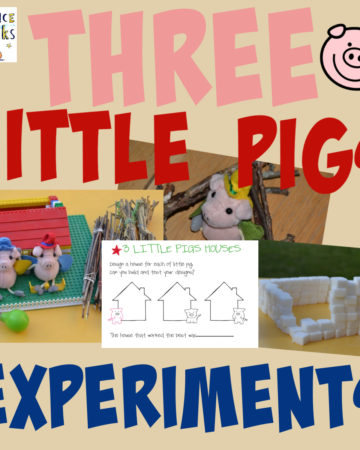Three little pigs STEM challenge. LEGO house, stick house and more!
