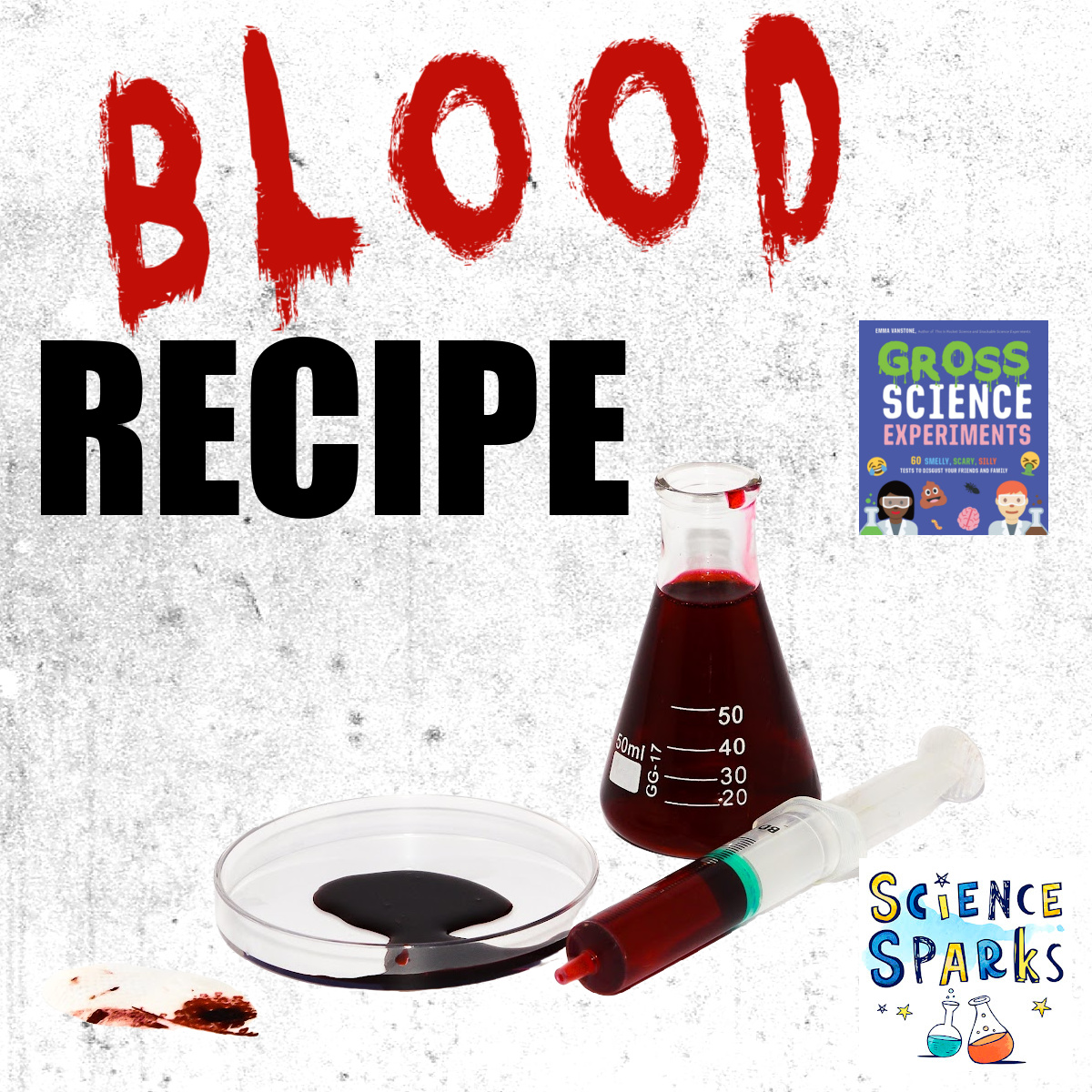 image of pretend blood in a conical flask as part pf an activity for learning about blood