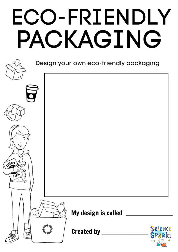 eco friendly packaging design sheet black and white
