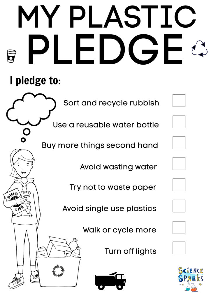 Plastic pledge tick list in black and white