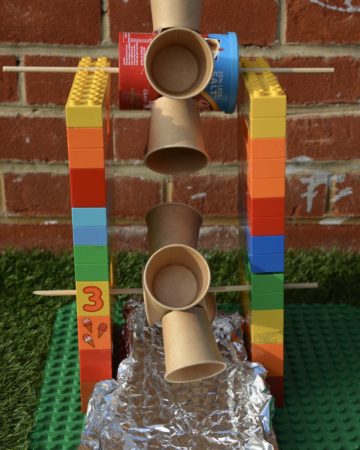 DIY water wheek made with dUPLO, a great school sTEM project or challenge