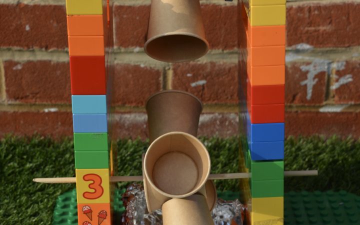 DIY water wheek made with dUPLO, a great school sTEM project or challenge