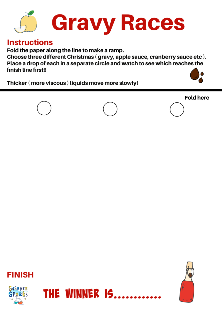 Gravy races template for a festive viscosity race