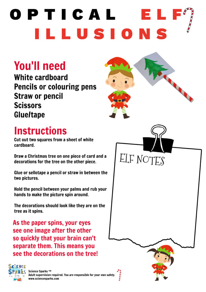 Christmas ELF Optical illusion activity