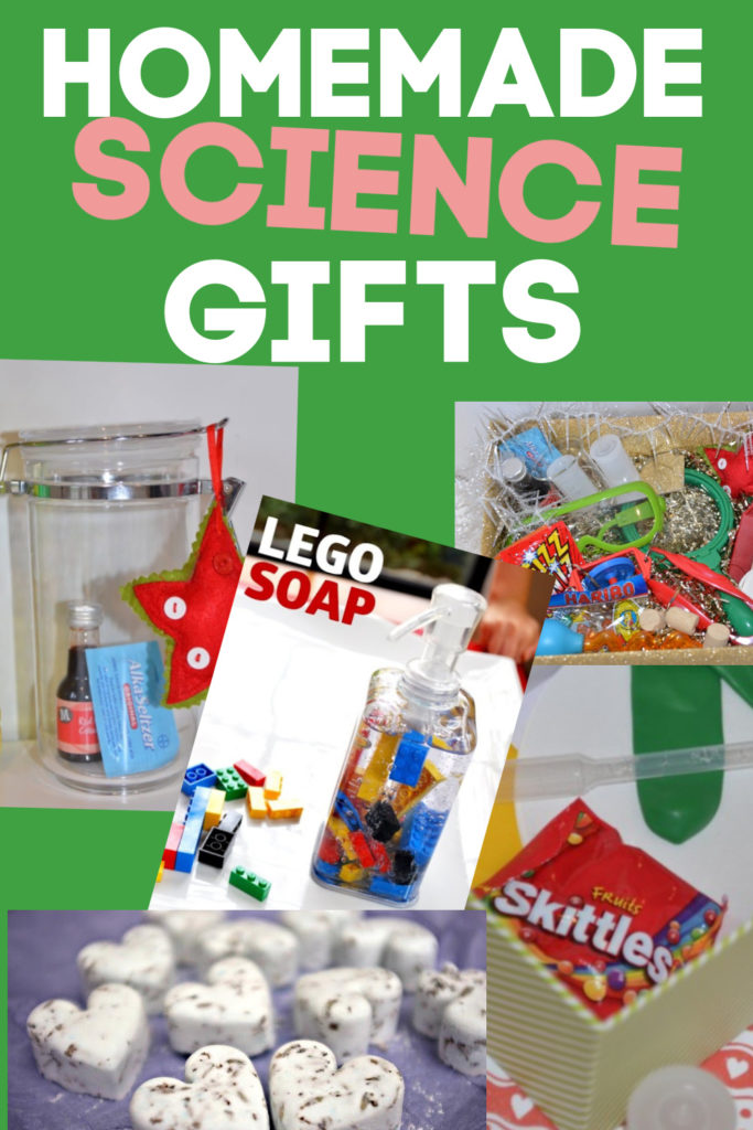 collage of fun DIY Christmas science ideas for kids
