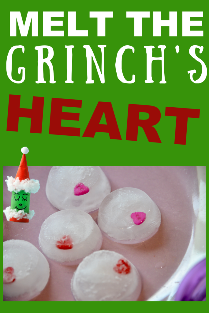 Melt the Grinch's heart science experiment