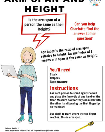 Arm span Question sheet