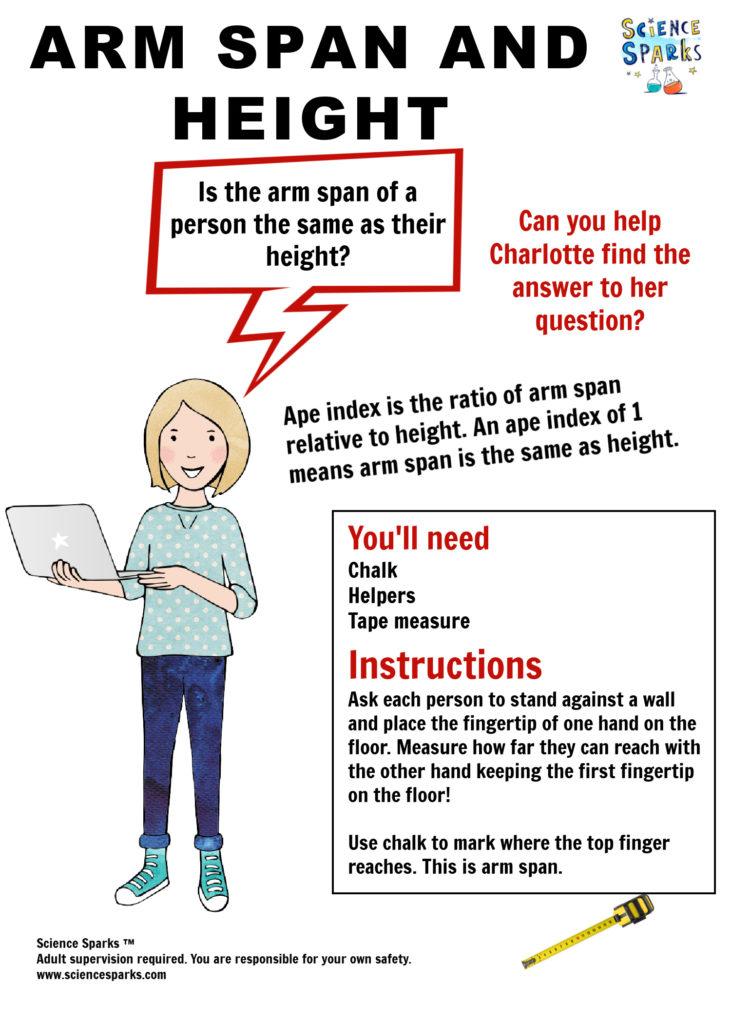 Arm span Question sheet