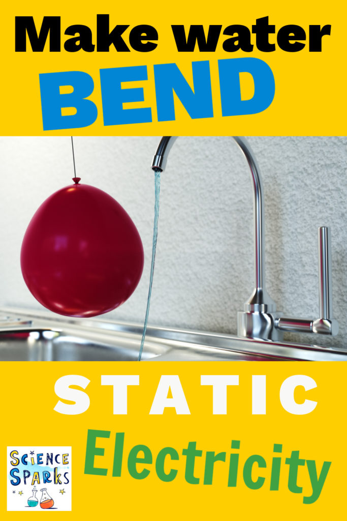 image shows text and an image of static electricity bending water