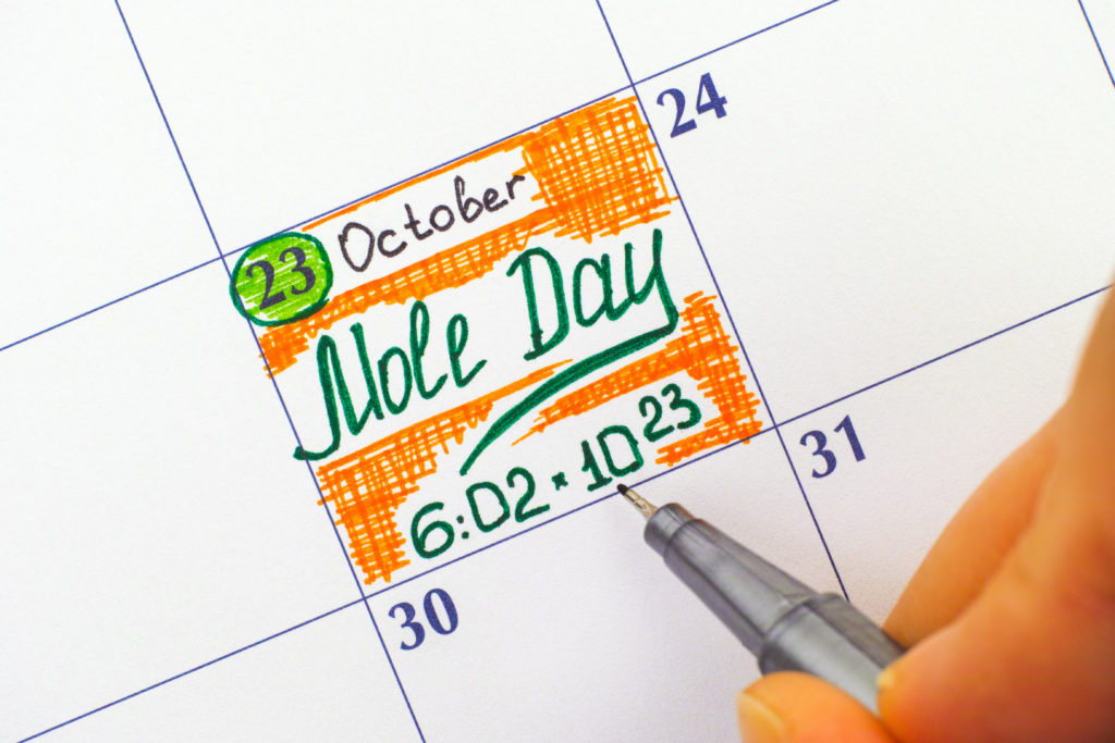 Calendar image of 23rd October National Mole Day