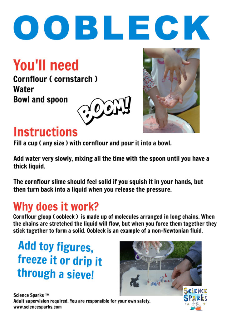 instruction for making oobleck - an easy oobleck recipe