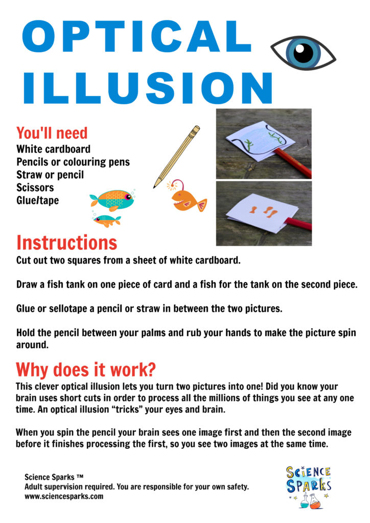 Simple science experiment - optical illusion instructions