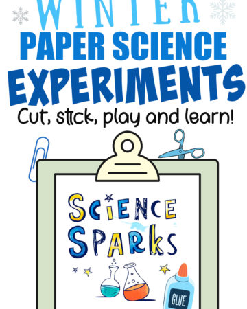 Winter paper science experiments print and play pack