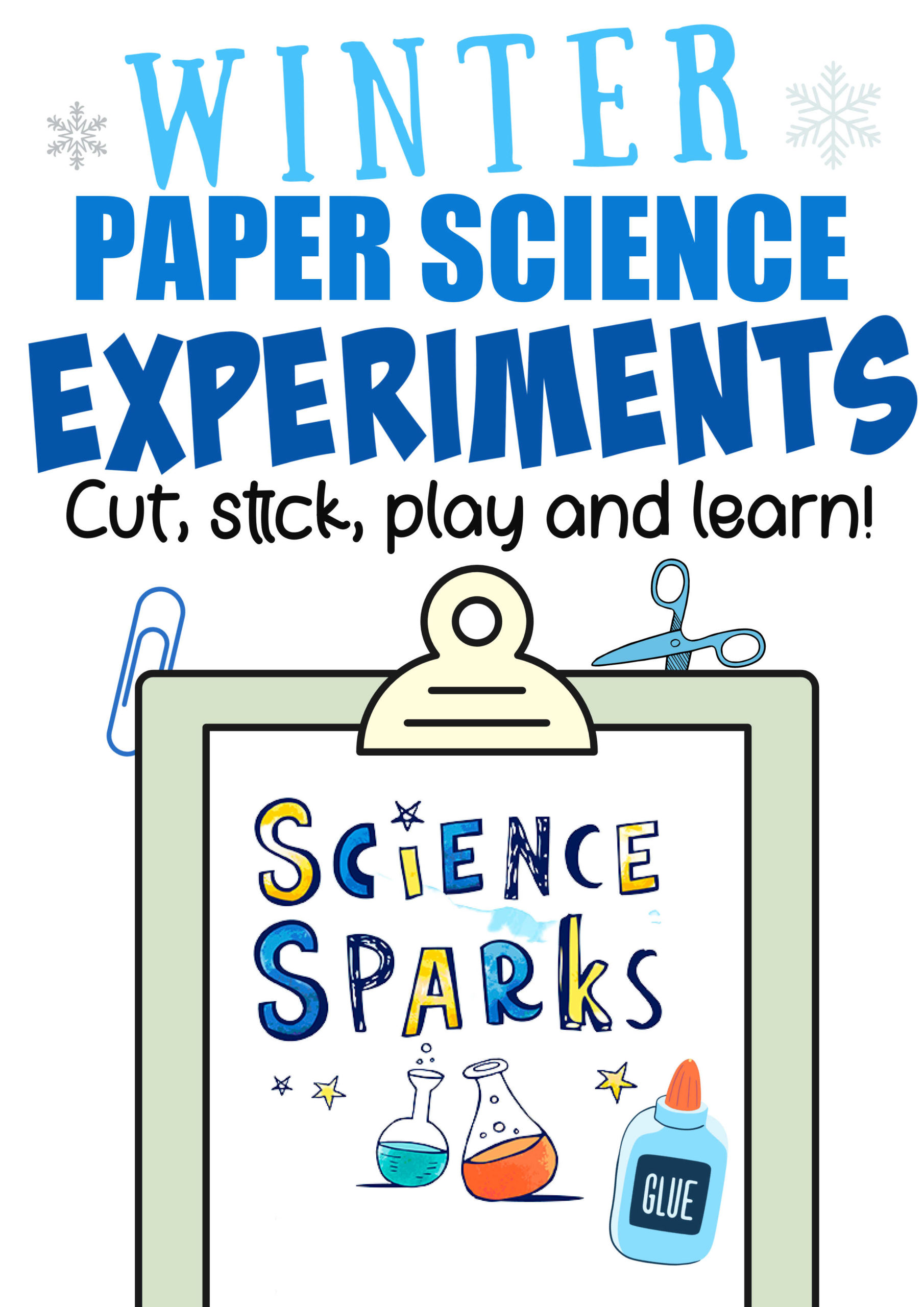 Winter paper science experiments print and play pack