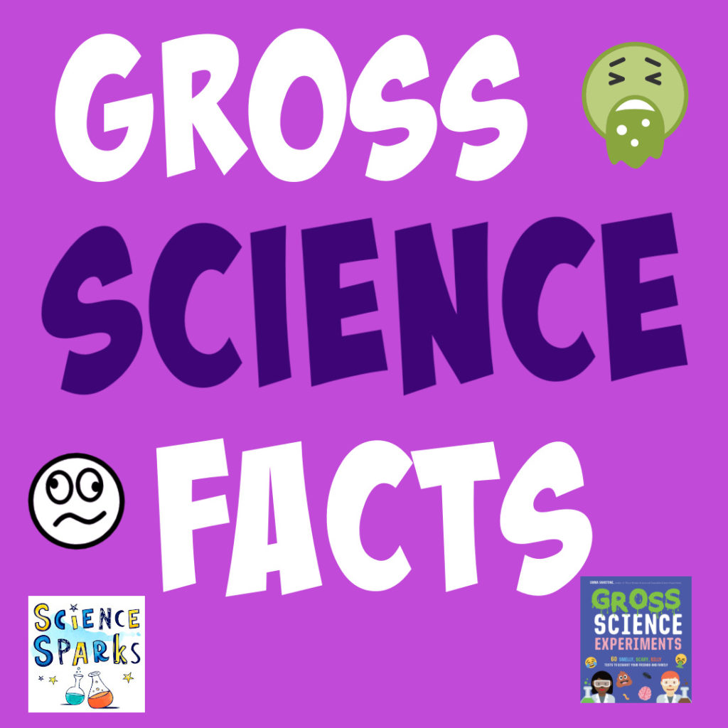 Text saying 'Gross Science Facts' with gross emomjis