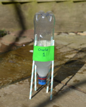 Mini bottle rocket made with a 500ml bottle