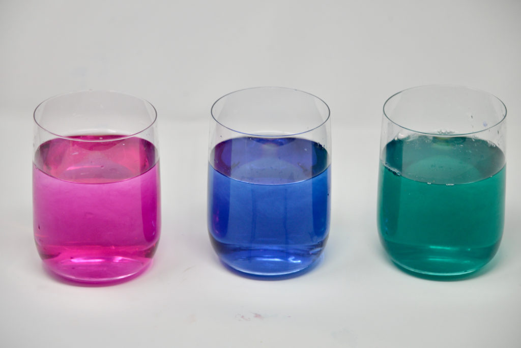 red cabbage indicator test using red cabbage indicator, water, vinegar and baking soda