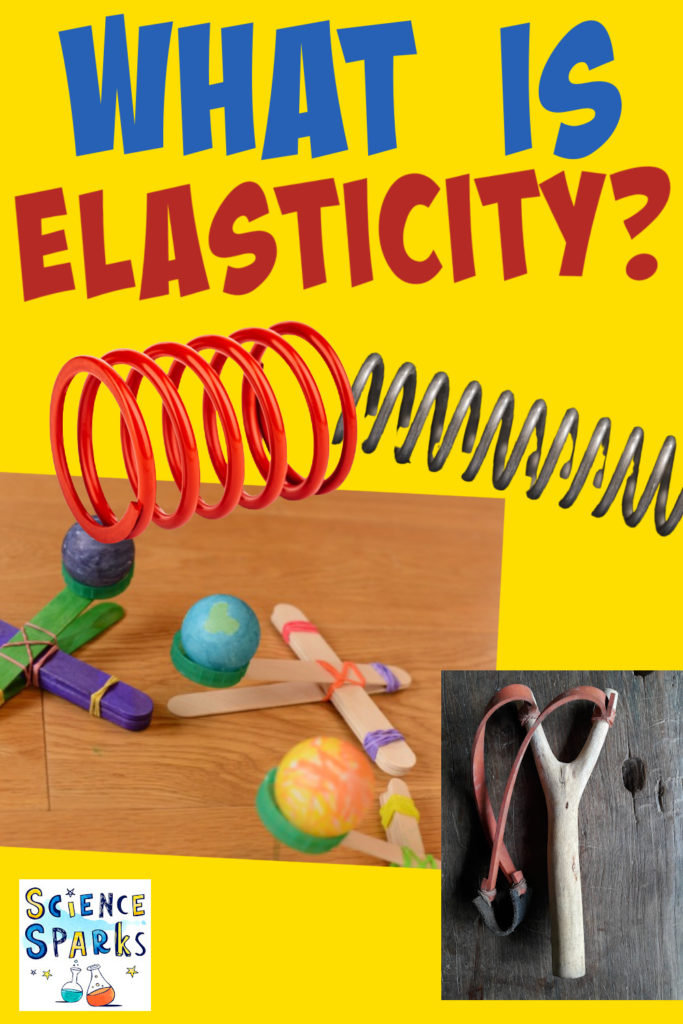 collage of DIY catapults and springs for an article learning about elasticity