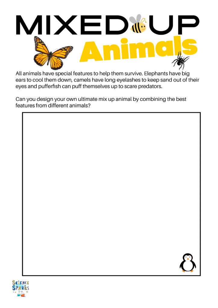 Mix Up Animals - animal adaptation activity