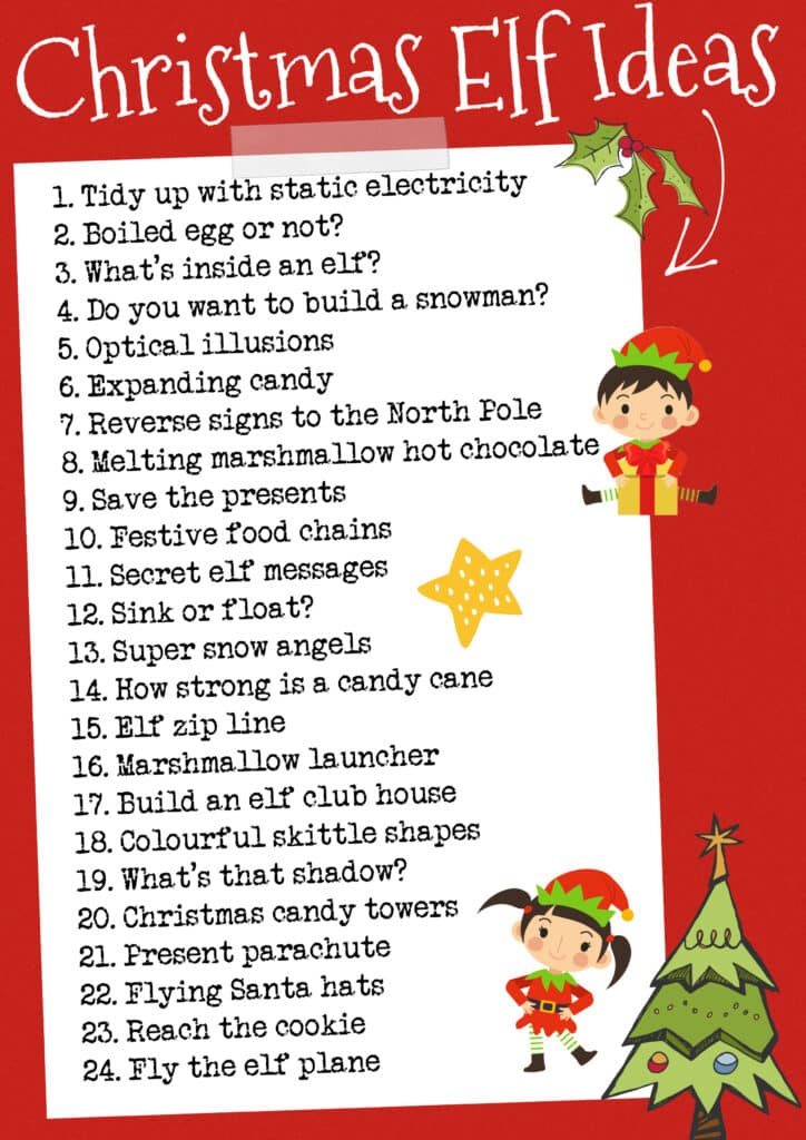 24 days of easy ideas for the elf on the shelf