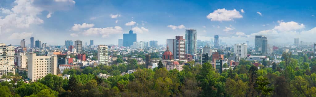 Mexico city skyline