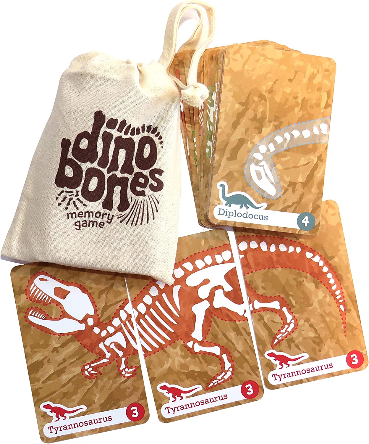 dinosaur bones matching pairs game