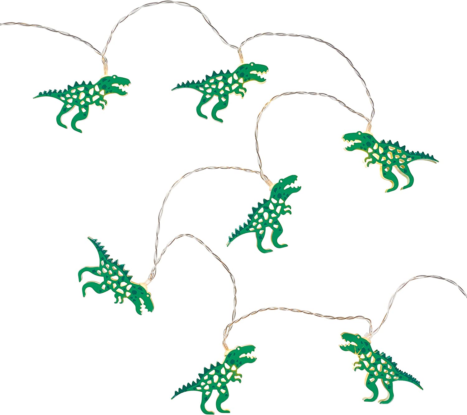 dinosaur string lights for a room decoration - part of a collection of gift ideas for kids who love dinosaurs